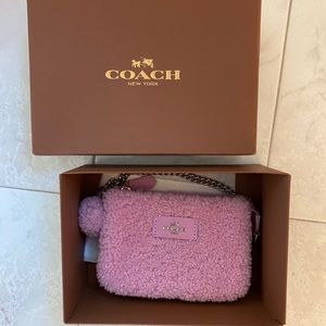 Coach Mini Fuzzy Wristlet